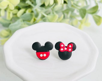 Mickey and Minnie Mouse Stud Earrings