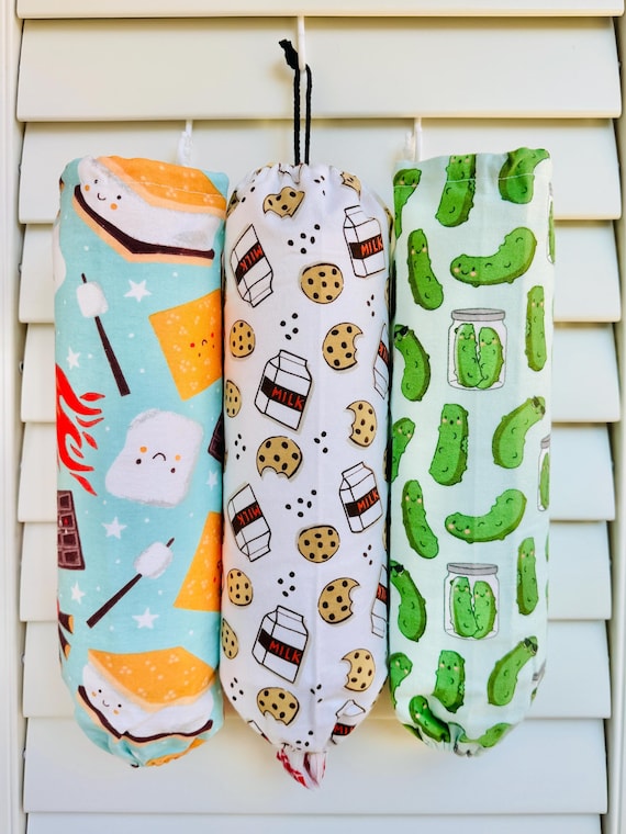 Plastic Bag Holder/Organizer/Dispenser/Storage (Food) 6.5"x 16"