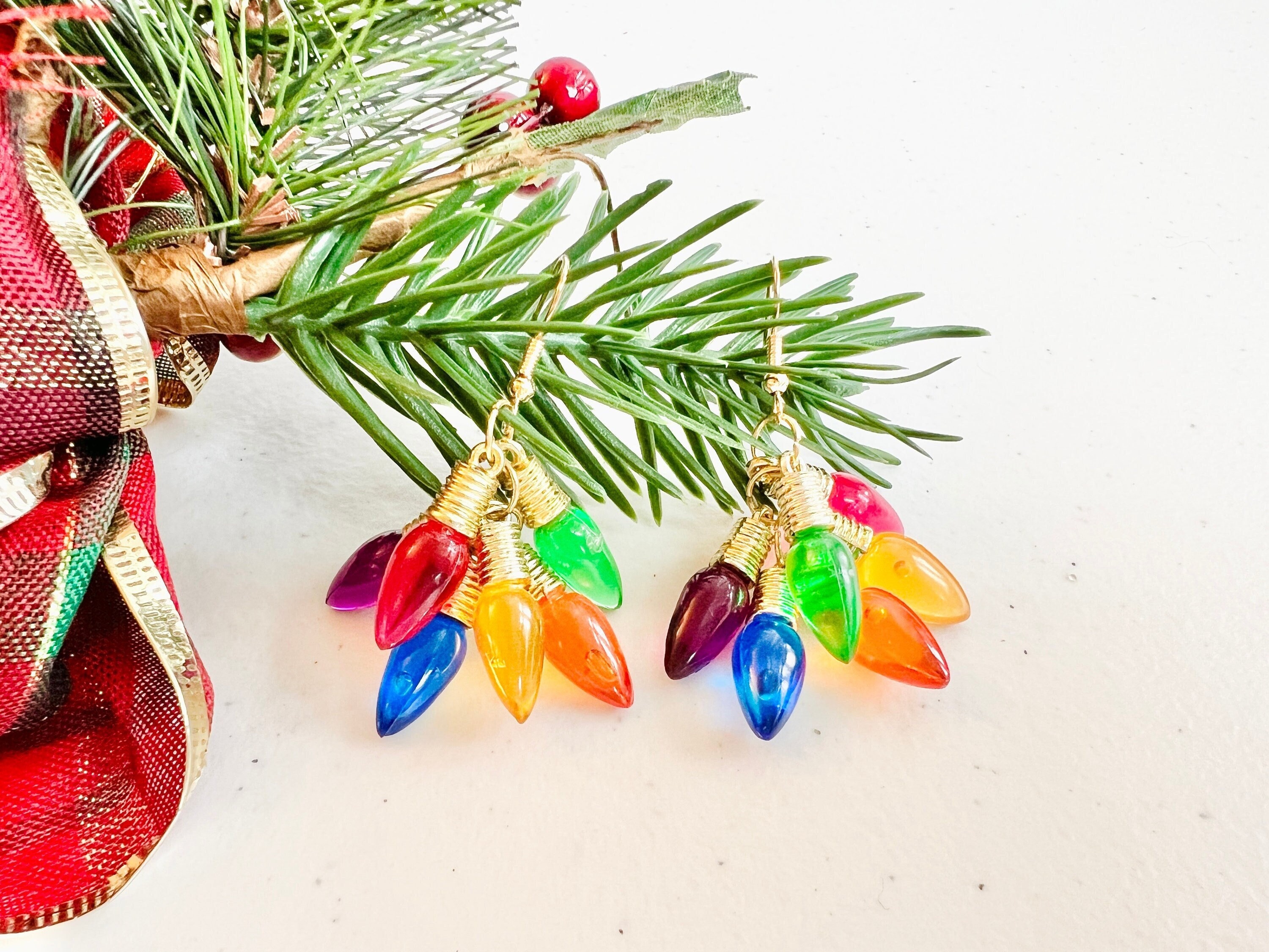 Boucles d'oreilles/grappes lumières de Noël