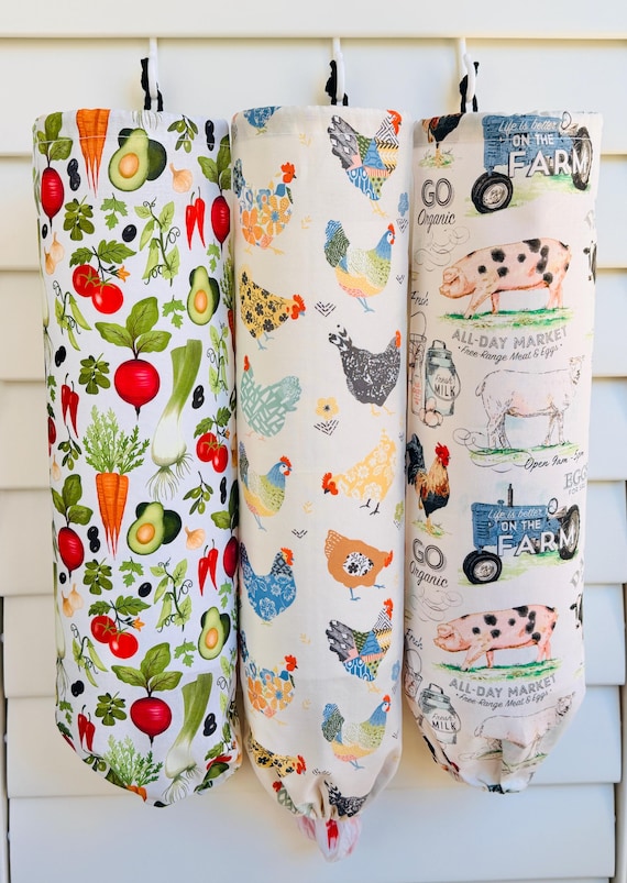 Plastic Bag Holders Novelty Cotton 6.5"x 18"
