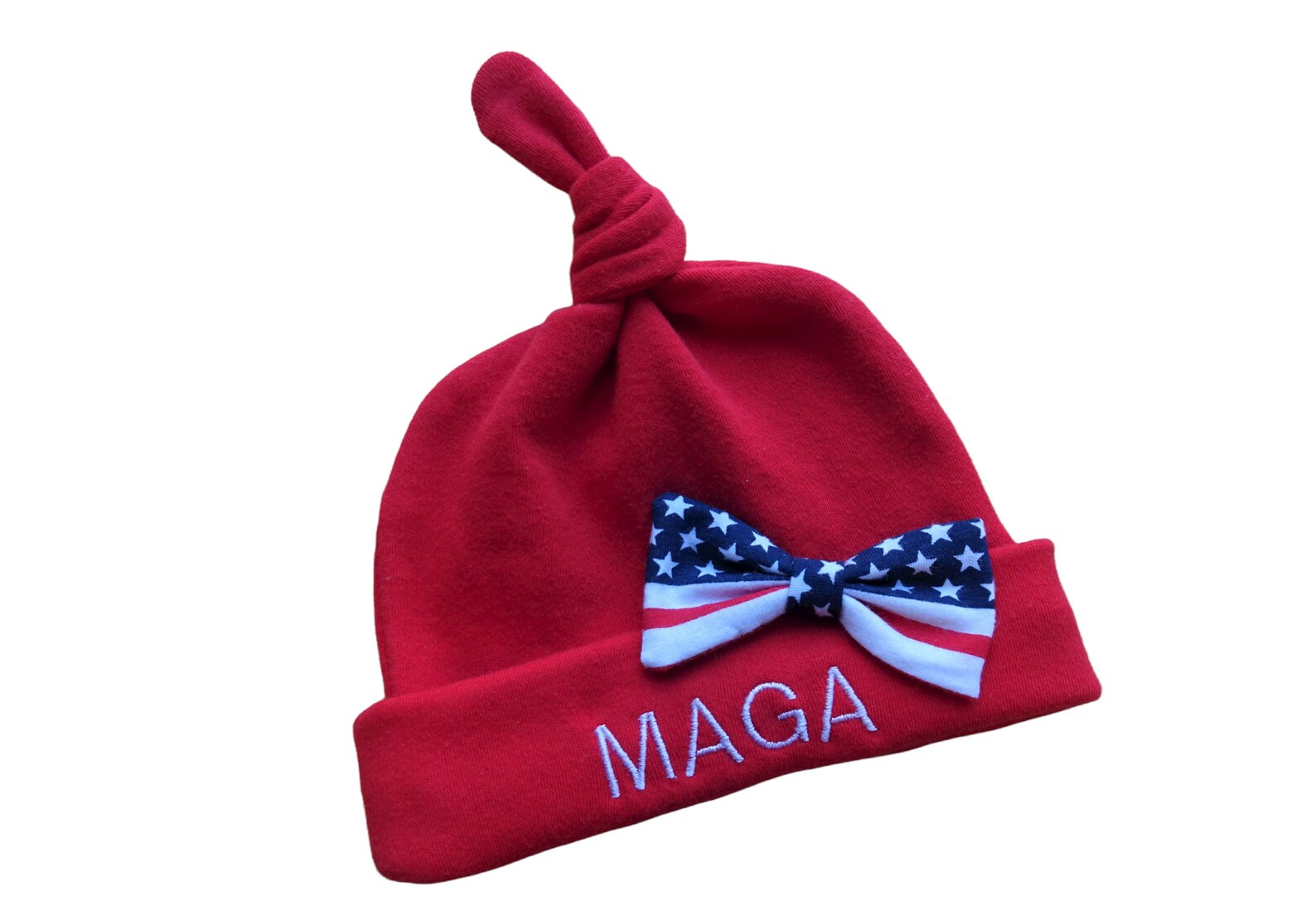 MAGA Baby Hat/06m/612m/red Top Knot Etsy