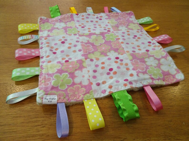 Flower Crinkle Toy, Crinkle Blanket Baby, Baby Lovey, Crinkle Paper