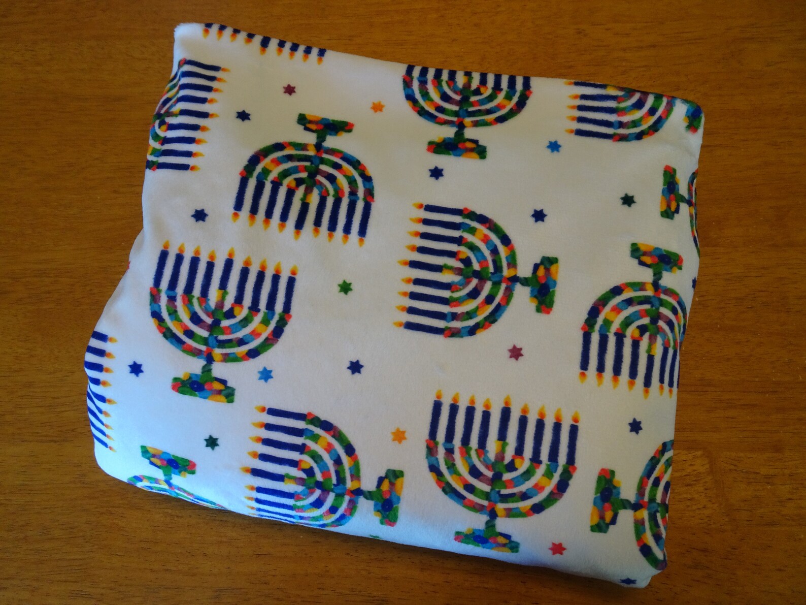 Hanukkah Baby Blanket, Jewish Baby Blanket, Chanukah, Hanukkah Baby Gift, Menorah, 36x46, Soft