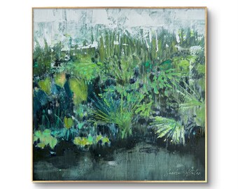 GICLÉE PRINT on Paper, Louisiana, Swamp Art, Marsh Art, Fine Art, Living room Art, Green Art, Coastal Art, Southern Art, Lake Charles