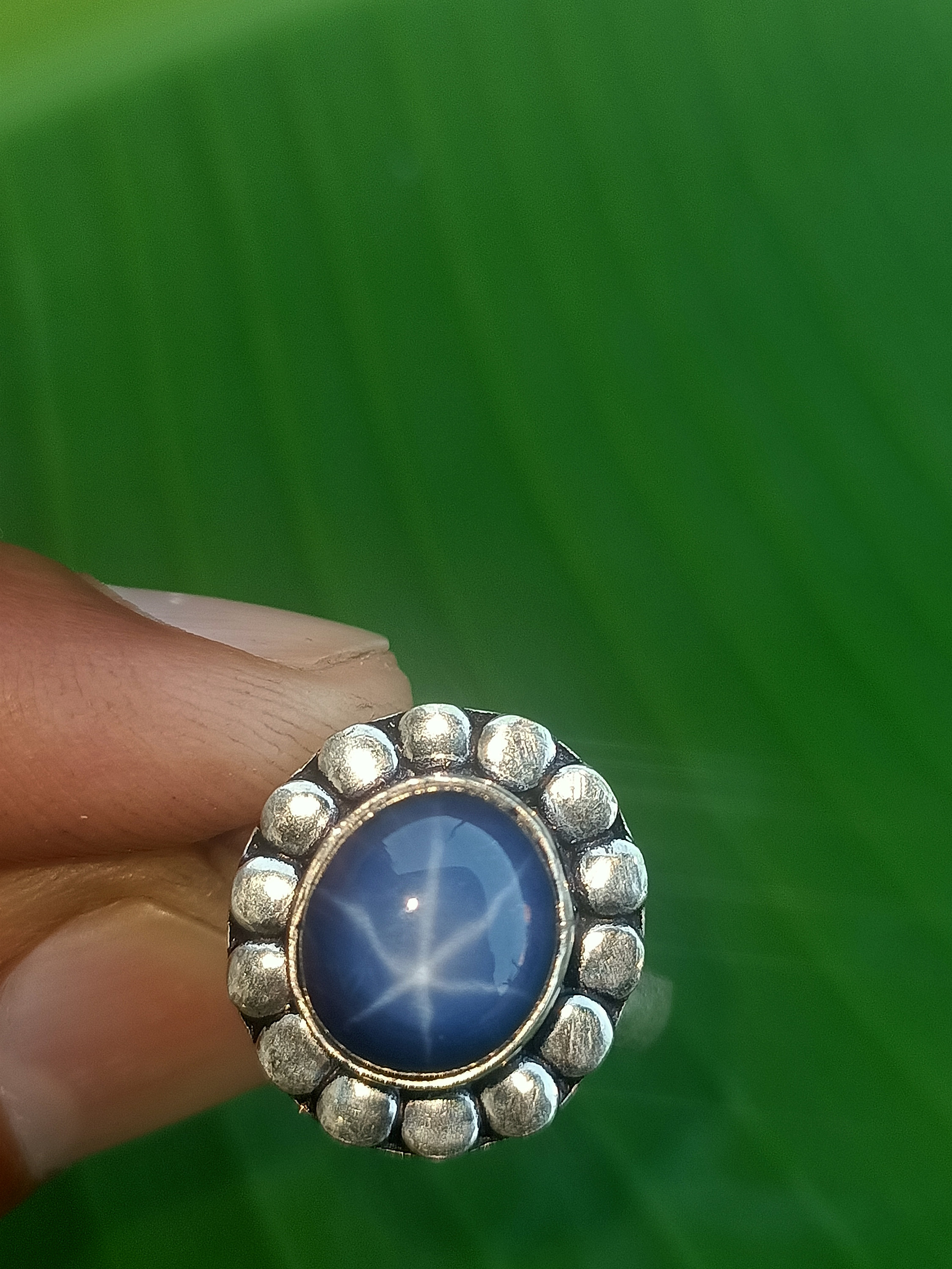 6 Star Blue Sapphire Ring silver Plated Ring Blue Sapphire | Etsy