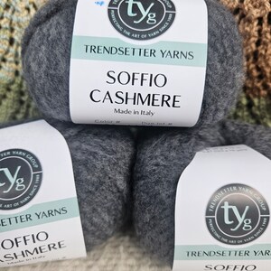Trendsetter Yarns Soffio Cashmere Yarn Color 03 Charcoal