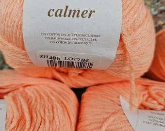 Rowan Calmer Yarn Color 486 Tangerine