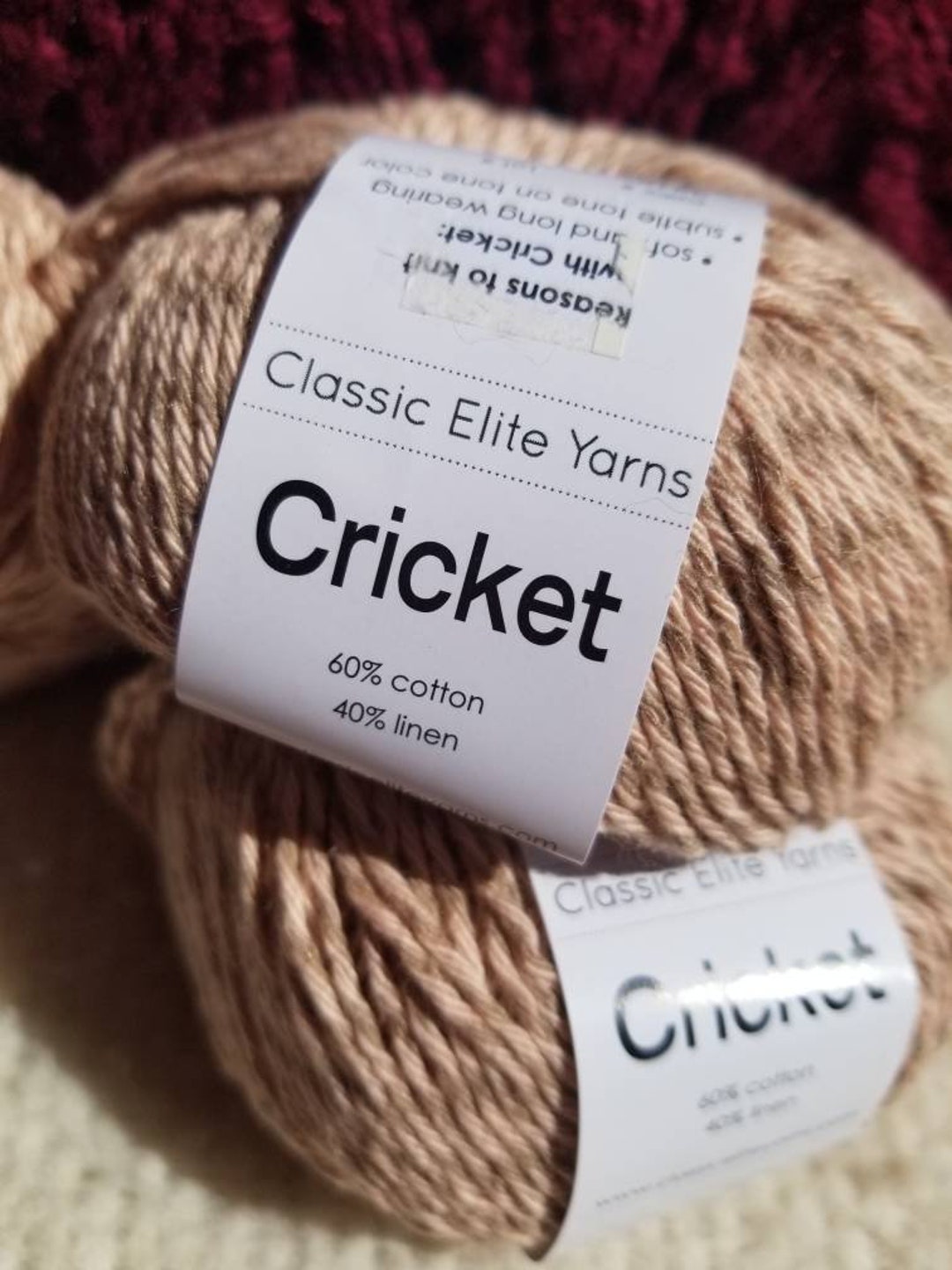 Classic Elite Yarns Cricket Color 3919 Pink Brown Etsy