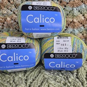 Berroco Calico Yarn Color 1821 Blue Green