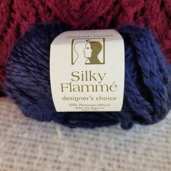 Elsebeth Lavold Silky Flamme Yarn Color 019 Dark Plum