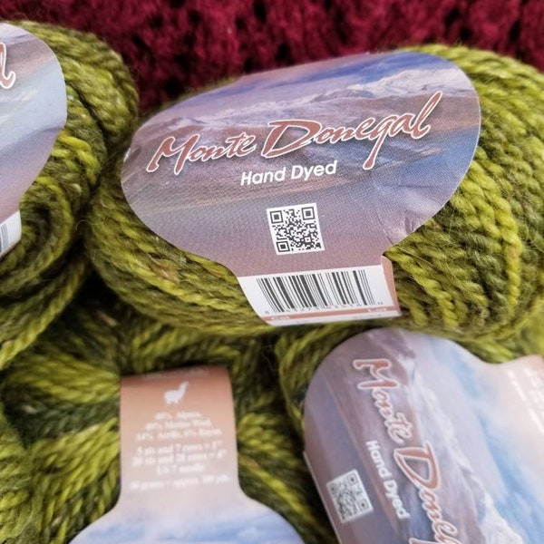 Plymouth Yarn Monte Donegal Color 12 Turtle Hand Dyed