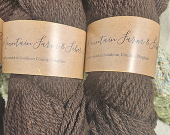 Moon on The Mountain Farm & Fiber Arts Merino Alpaca Blend DK Color Dark Chocolate