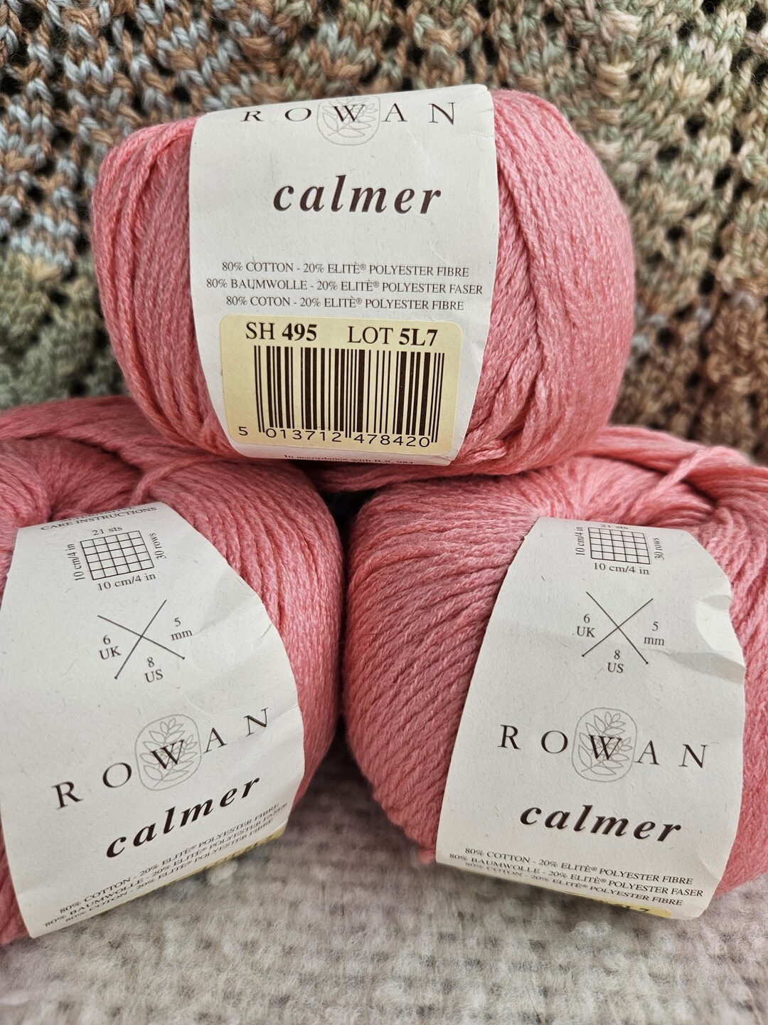 Rowan Calmer Pattern Rowan Calmer Yarn Color 495 Carnation - Etsy
