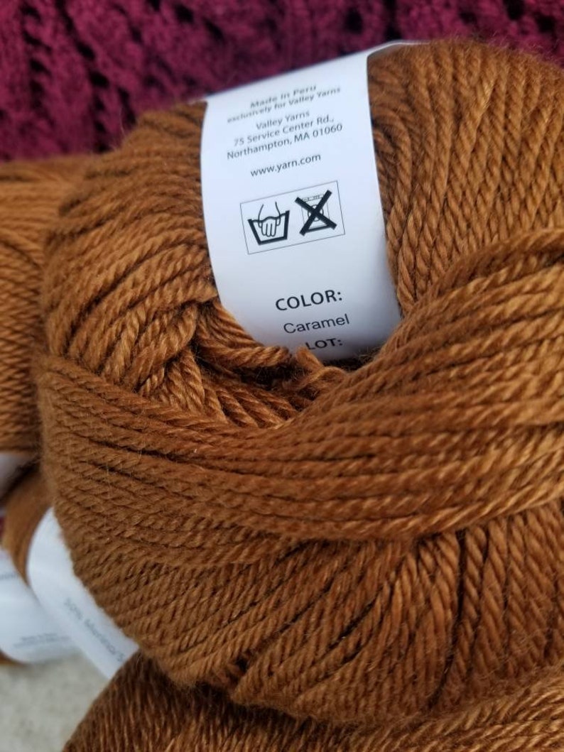 Valley Yarns Colrain Yarn Wool Tencel Color Caramel Etsy