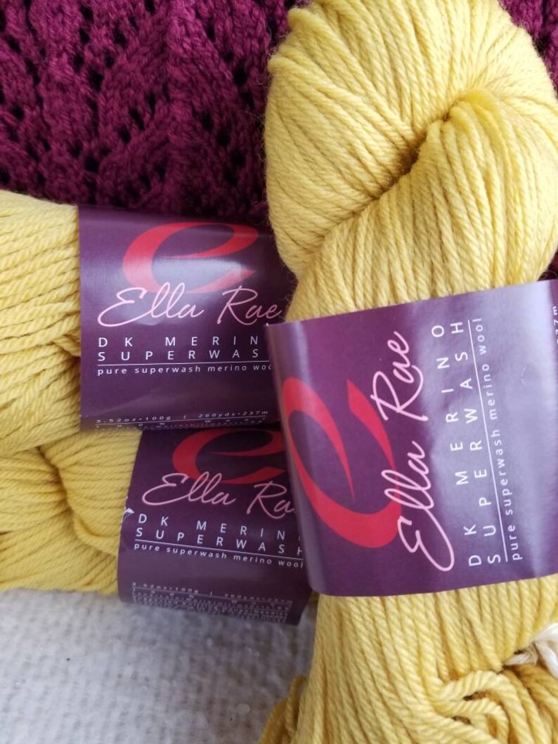 Ella Rae DK Merino Superwash Color 112 Primrose
