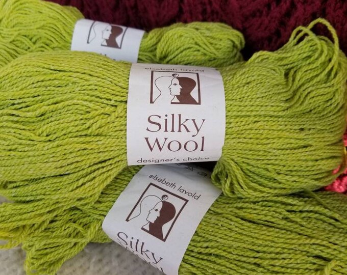 Elsebeth Lavold Silky Wool Yarn Color Parrot Green 73 Etsy