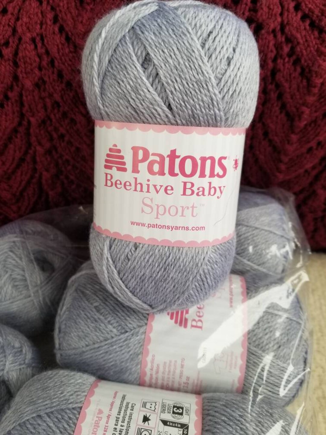 Patons Beehive Baby Sport Yarn Color Baby Grey 9045 Etsy 日本