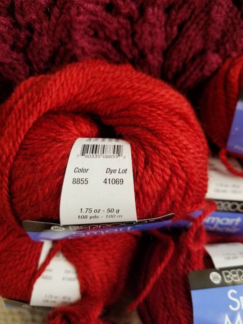 Berroco Smart Mohair 50g1.75 oz Color 8855 Red Rust color 41/% Mohair yarn