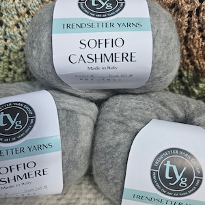 Trendsetter Yarns Soffio Cashmere Color 002 Grey