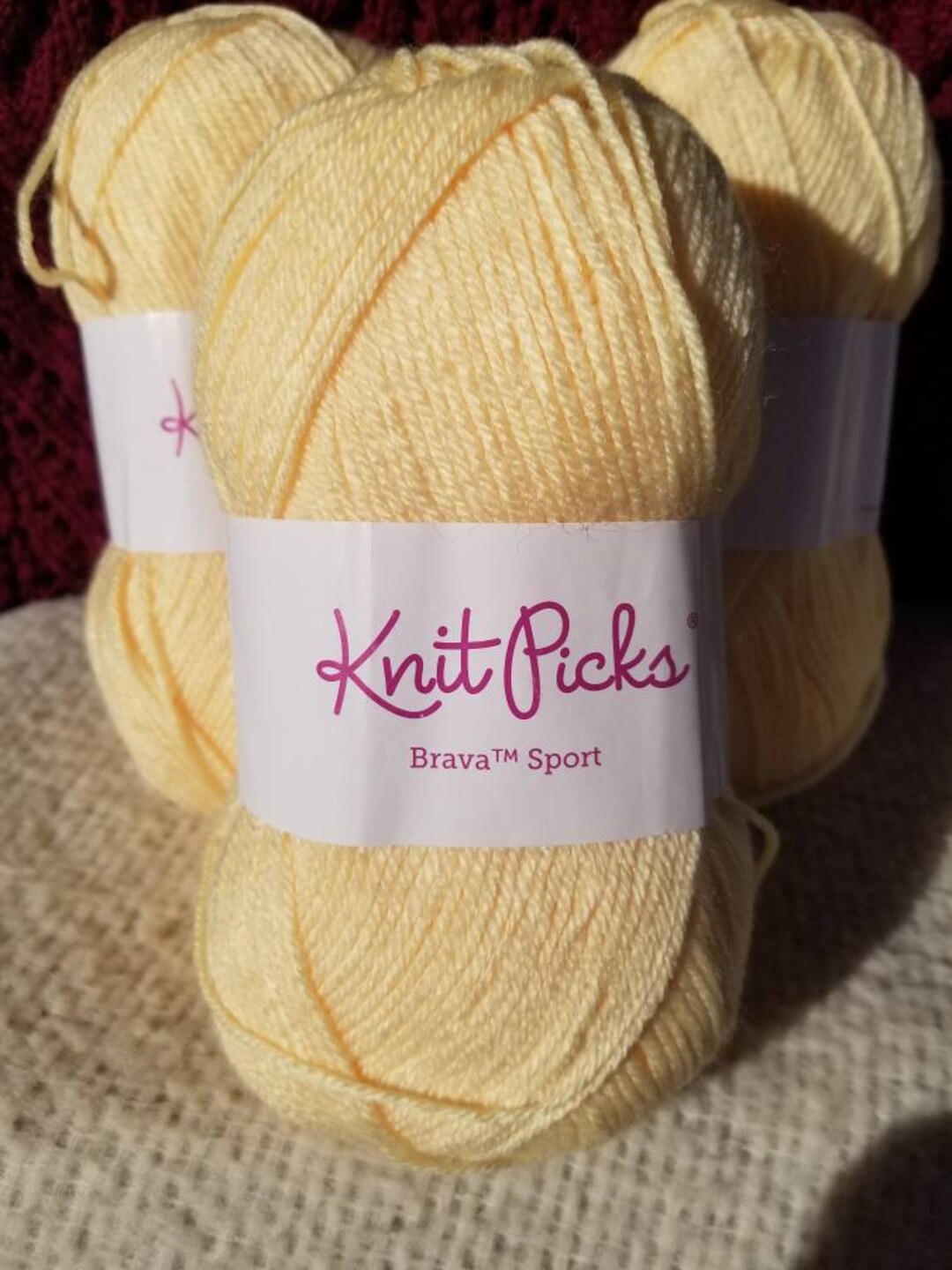 Knit Picks Brava Sport Premium Acrylic Color Custard 1401 Etsy