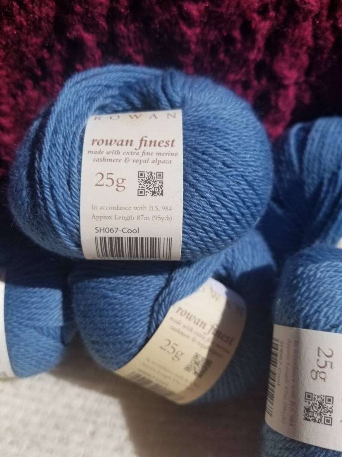 Rowan Finest Yarn Color 067 Cool Cashmere Blend Etsy