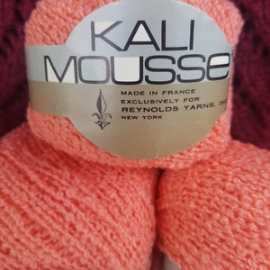 Reynolds Kali Mousse Wool Boucle Yarn Made in France Color 07 Apricot