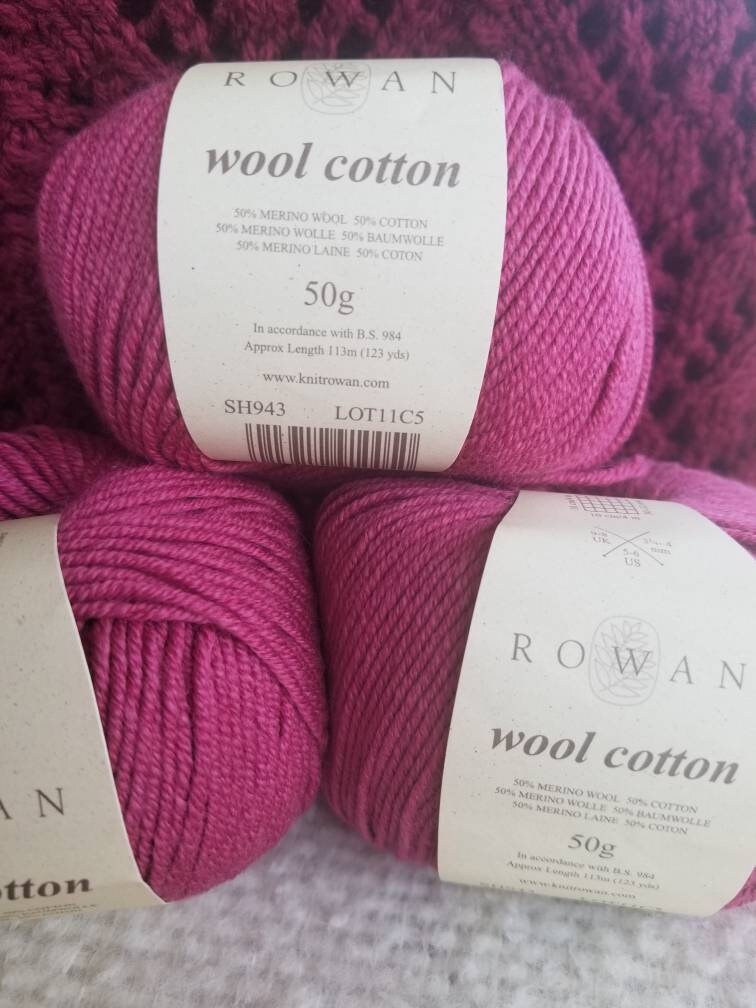 Rowan Wool Cotton Yarn Color 943 Flower