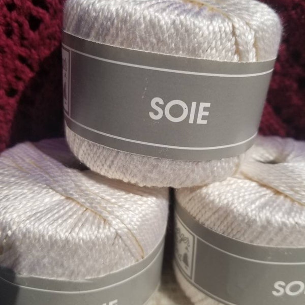 Berger Du Nord Soie Yarn Color 9503 Blanc 100% Silk