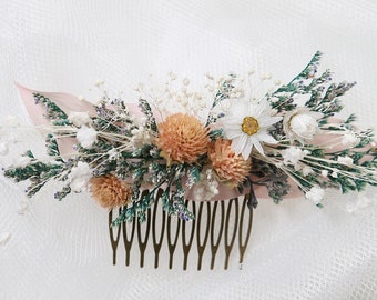 Dreamy Romantic Wedding Hair Comb made with dried and Preserved Flowers | Wedding Hair Combs | Bridal Accessories