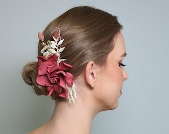 Gorgeous Preserved Gardenia Wedding Preserved flower hair comb_gardebia hair comb