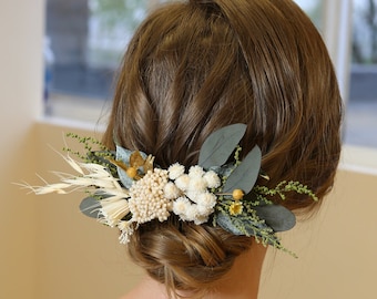 Wedding Hair Comb_020 Bohemian style, preserved flower wedding hair comb