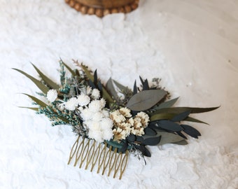 Wedding Hair Comb_015 Bohemian style, preserved flower wedding hair comb
