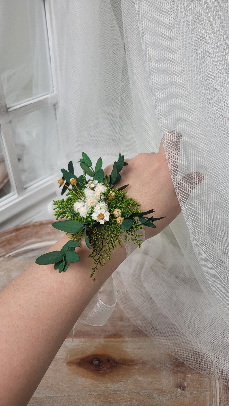 Artequeen Preserved Flower wedding Hair Comb Bridal Jewellery Wrist Corsage