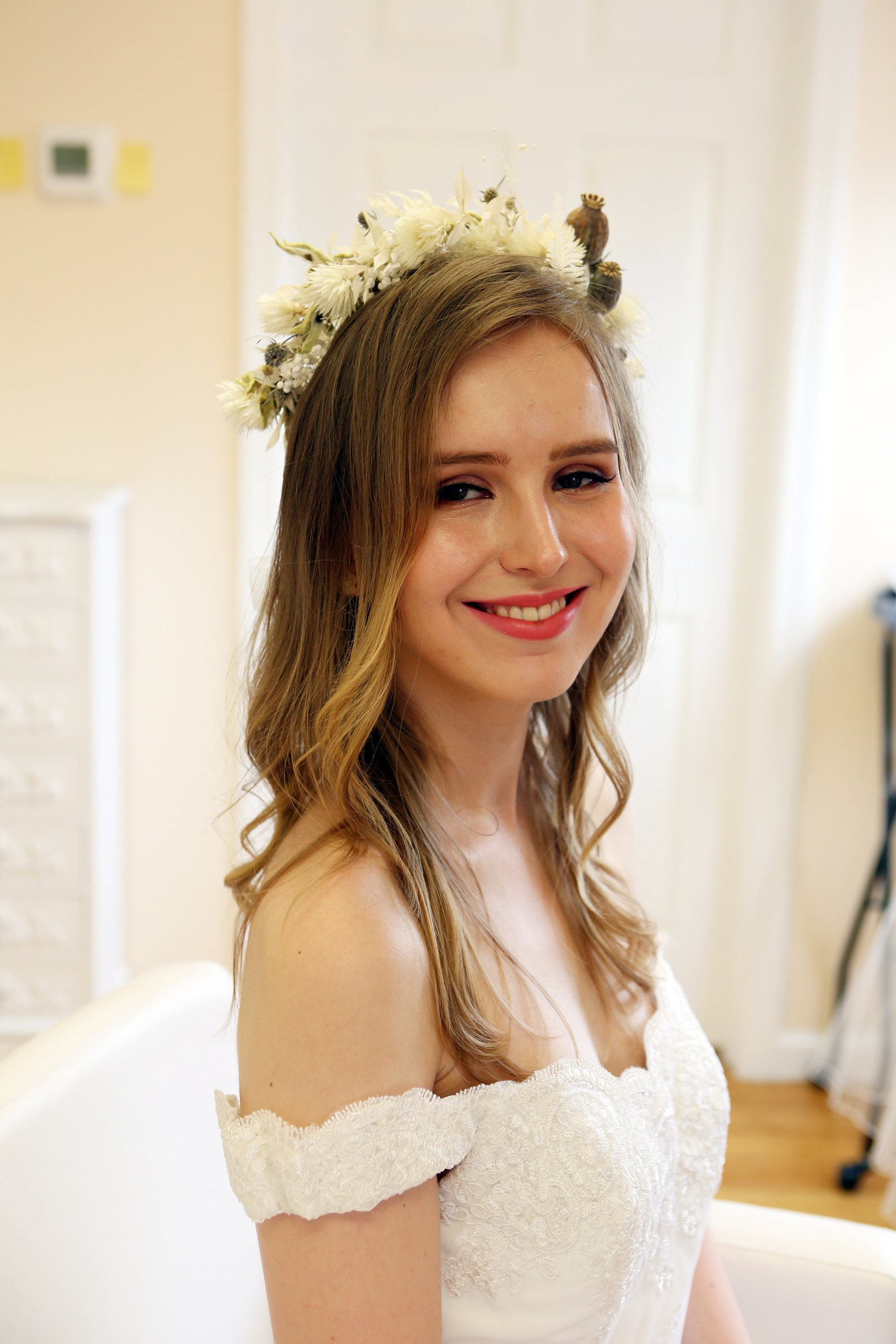 Blossom Wedding Headbands Preserved Flower Wedding Headbands Etsy