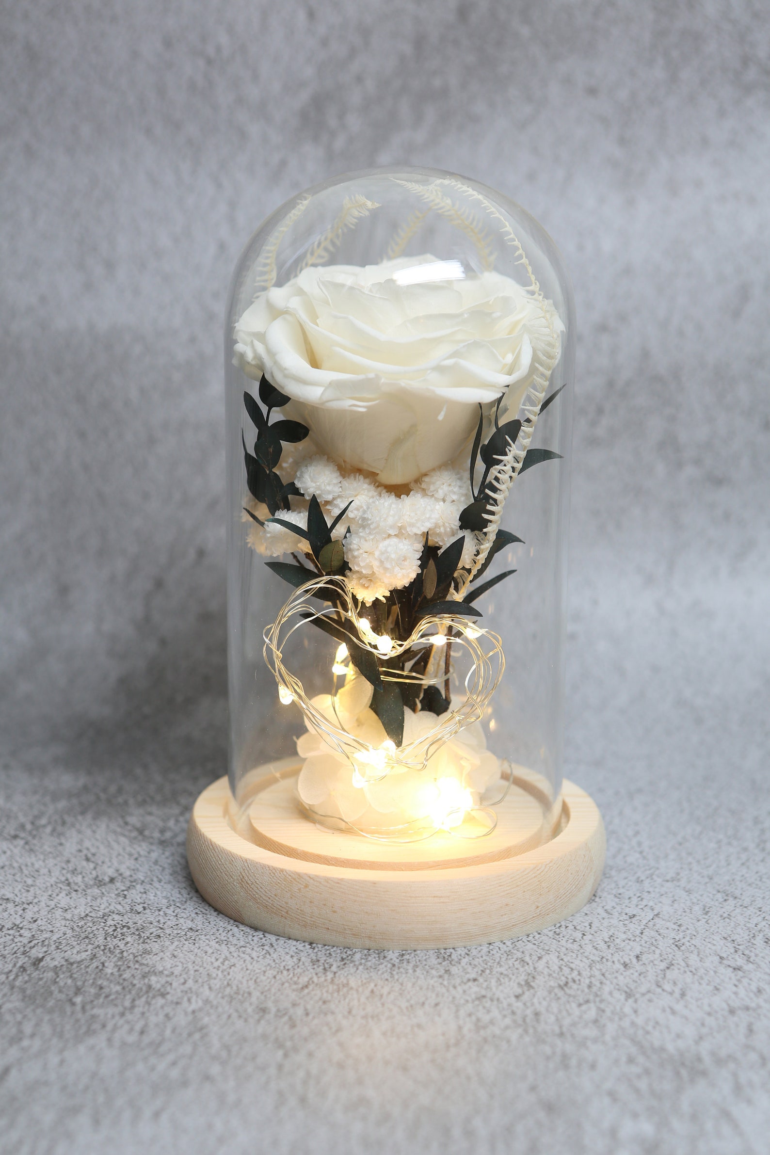 Preserved Flowers in Glass Dome Flowers in Glass Dome Etsy