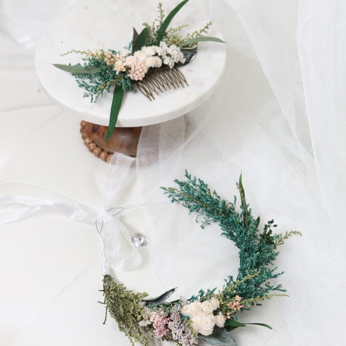 Greenery Wedding Headbands | Wedding Hairbands | Bridal Accessories | Hair shops Accessories | Floral Wedding Headbands