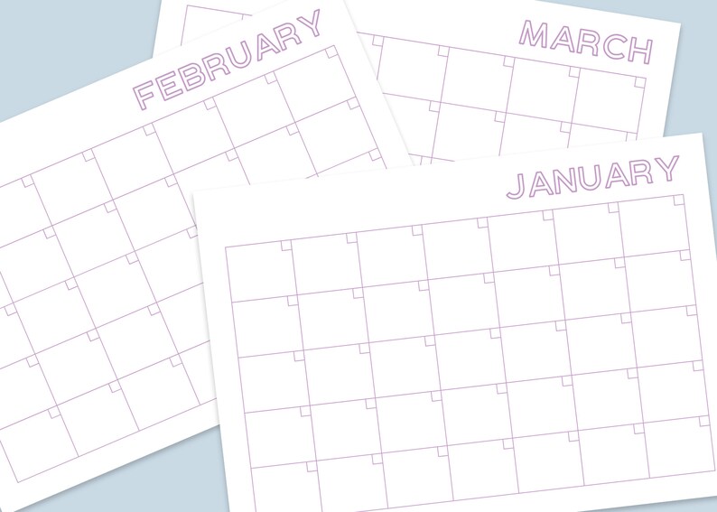 Monthly Planner Printable A3 planner Monthly Organiser | Etsy