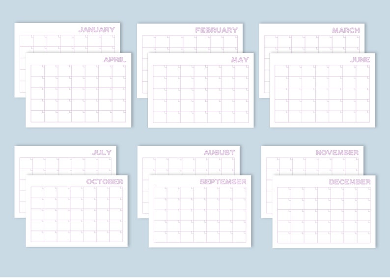 Monthly Planner Printable A3 planner Monthly Organiser | Etsy