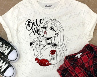Bite Me Vampire - Sublimation Design Instant Digital Download - PNG