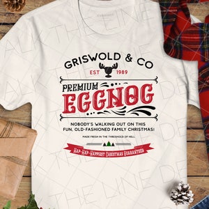 Griswold and Co Premium Eggnog - SVG & PNG, 300 DPI - Christmas Design - Sublimation Design Instant Digital Download