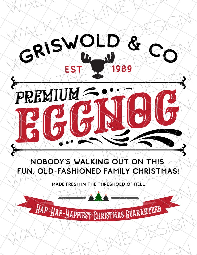 Griswold and Co Premium Eggnog SVG & PNG 300 DPI Etsy