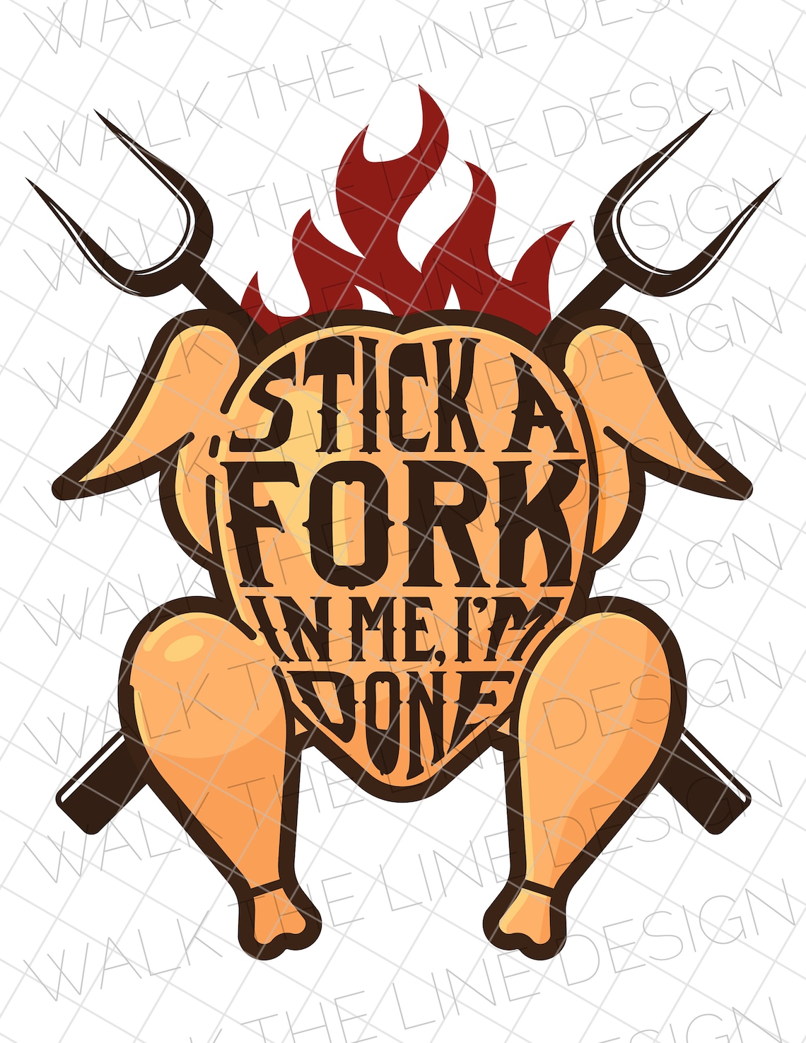 Stick a Fork in Me I'm Done Funny Thanksgiving Saying Etsy