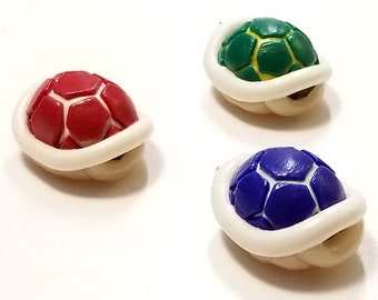 Turtle Shell Keychain | Turtle Shell Charm | Polymer Clay Charm | Handmade | Video Game Charm | Game Keychain | Geek Stuff | Gaming Goods