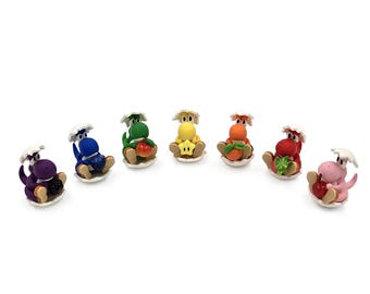 Baby Yoshi Egg Earrings, Handmade Video Game Jewelry - 925 Sterling Silver Hooks