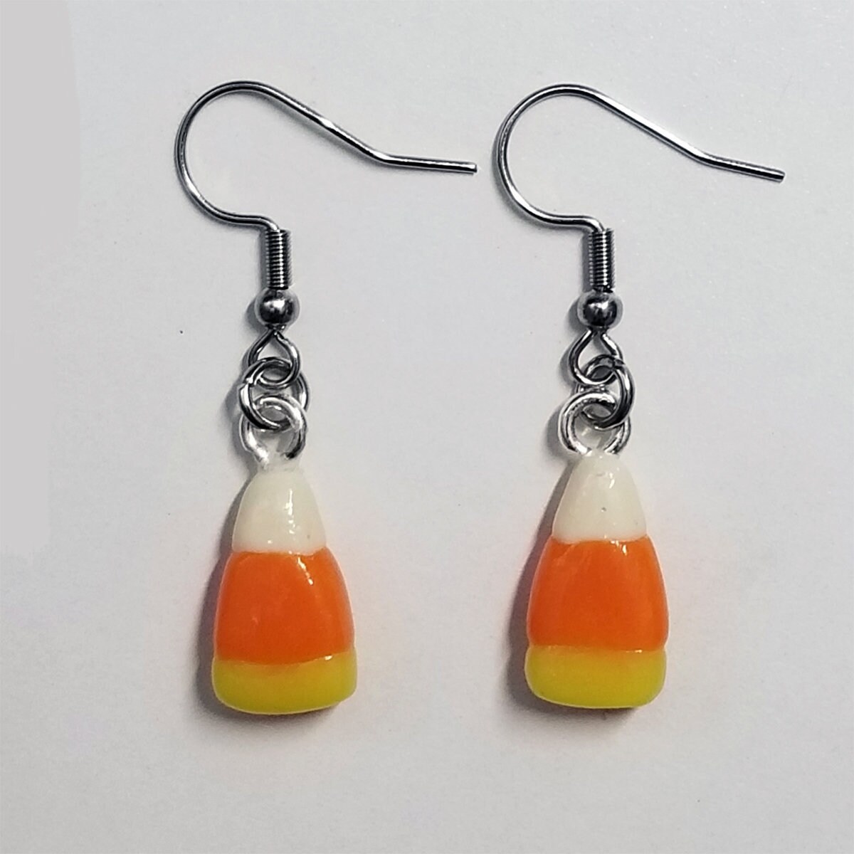 Candy Corn Earrings Halloween Earrings Polymer Clay Etsy