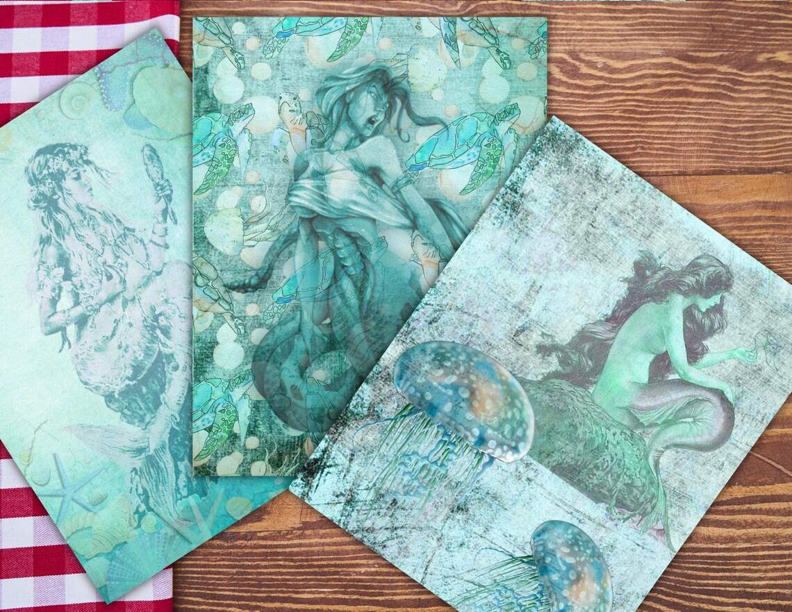 Mermaids Junk Journal Kit Printable Junk Journal Kit Sea | Etsy UK