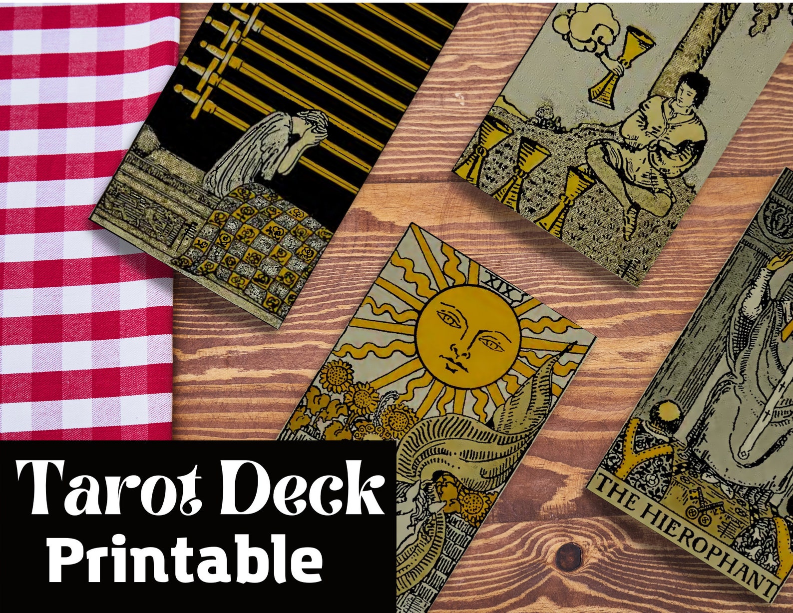Printable Tarot Deck 78 Cards Actual Size Divination Deck - Etsy
