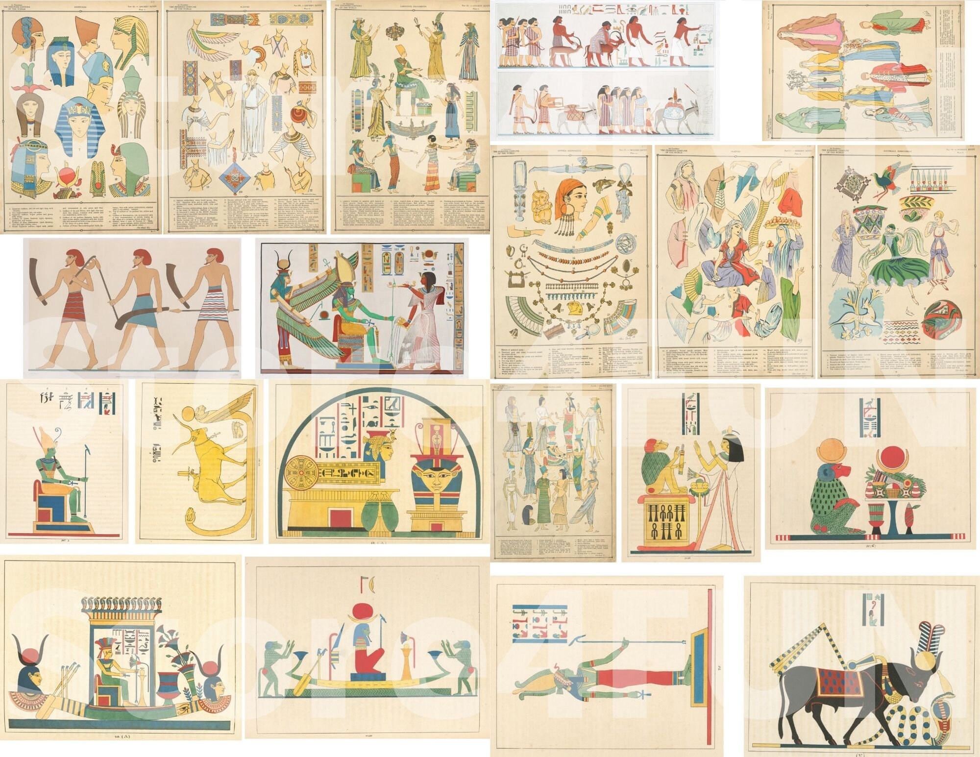 Ancient Egypt 100 Images Printable Paper Egyptian Clipart - Etsy