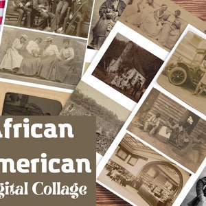 100 African American Vintage Pictures, Photo, Digital Collage,  African ephemera, African journal, Afro American, classic art digital, clip