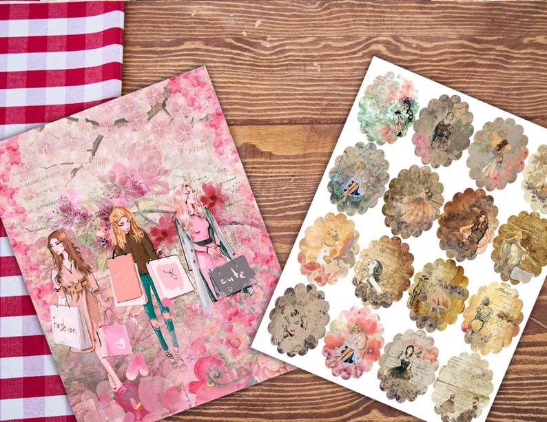 Fashion Junk Journal Kit Junk Journal Supplies Journal Etsy